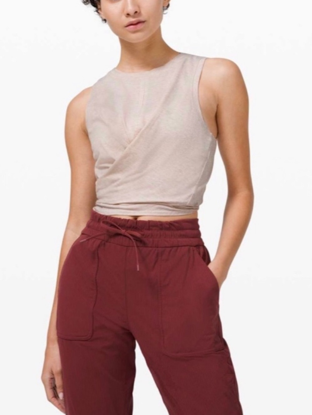 Lululemon Time to Restore Tank - Heathered Dune